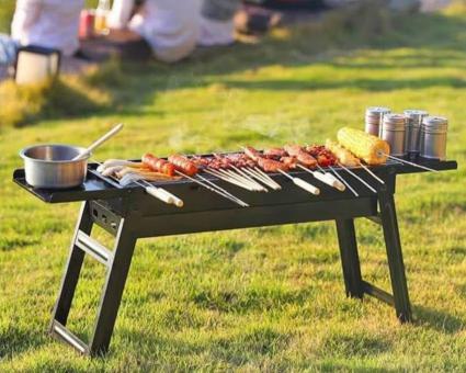 GRILLWĘGLOWYOGRODOWYTURYSTYCZNYWALIZKASKŁADANYPRZENOŚNYBBQDŁUGIProducentnieznanyproducent