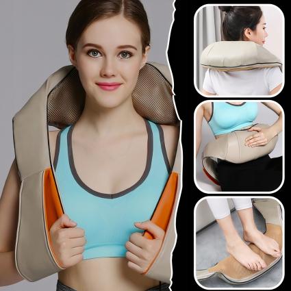 PasmasującyShiatsumasażerkarkuplecówramionszyi+funkcjagrzaniaMoc24W