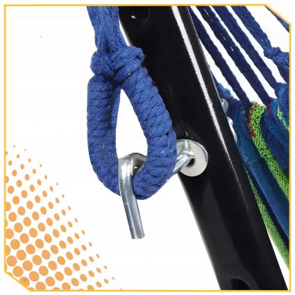 HAMAKOGRODOWYZESTELAŻEMDWUOSOBOWYSTOJAKDOHAMAKASTALOWY+POKROWIECProducentLewer