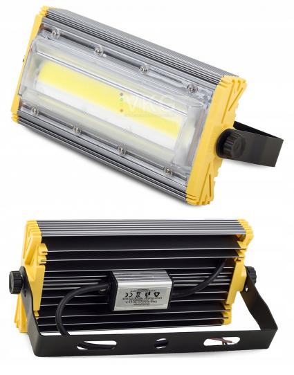 LAMPALEDHALOGENNAŚWIETLACZHERMETYCZNYMOCNYALUMINIUM50WTemperaturabarwowa6000K