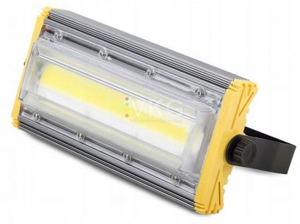 LAMPALEDHALOGENNAŚWIETLACZHERMETYCZNYMOCNYALUMINIUM50WJasność6500lm